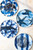 Shibori Sea Life Side Plates Set of Four