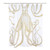 Octopus Gold Dust Shower Curtain