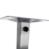Palermo Brushed Stainless Steel Square Table Base with Umbrella Hole (24 x 24,  Available in Standard & Bar Height!)