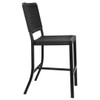 Laguna Collection Black Frame Side Bar Stool with Carbonite Textaline Rope Seat and Back from East Coast Chair & Barstool - Side View