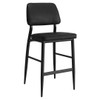Adaline Mid-Century Modern Black Frame Bar Stool in Onyx Vinyl from East Coast Chair & Barstool