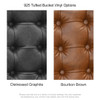 Gladiator 925 Tufted Bucket Bar Stool on Black Rounded Base from East Coast Chair & Barstool - Vinyl Swatch
