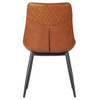 Santos Collection Cradle Quilted Black Frame Chair in Rye from East Coast Chair & Barstool - Back View 2