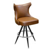  Gladiator 2150 Tufted Back Bucket Bar Stool in Bourbon Brown on Vintage Base from East Coast Chair & Barstool