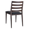 Steelgrain Ladderback Dining Chair with Walnut Wood Grain Frame and Black Vinyl Seat - Back View