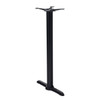 Metal Single Slat Restaurant Table Base – Black Powder-Coated Indoor