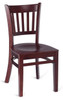 Gladiator Vertical Back Dark Mahogany Wood Restaurant Chair