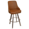Gladiator 950 Tufted Back Bucket Bar Stool on Clear Coat Base with Choice of 3 Vinyls East Coast Chair and Barstool