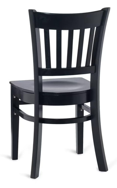 Gladiator Vertical Back Black Wood Restaurant Chair