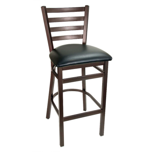 Gladiator 101BS Rust Brown Ladder Back Metal Barstool w Stock