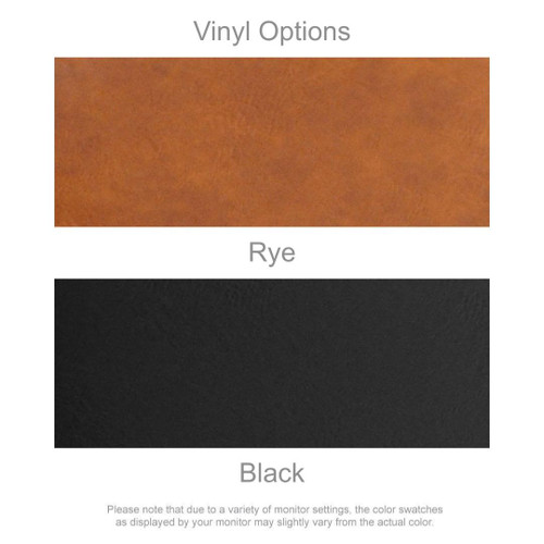 Clyde Collection Vintage Black-Frame Bar Stool with Choice of Two Vinyls