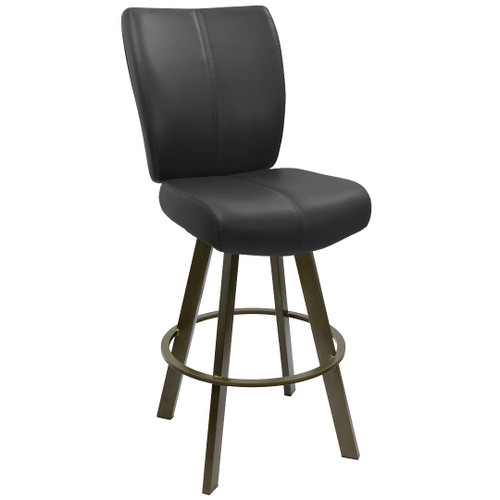 Gladiator 1225 Channel Seam Casino Bucket Bar Stool on Large Rust