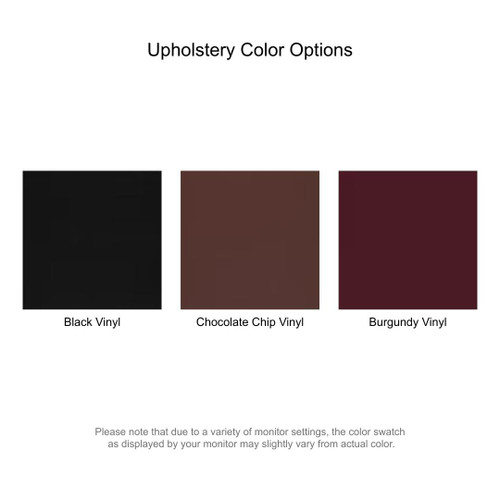 Gladiator Black Vertical Back Metal Chair with Choice of Vinyl