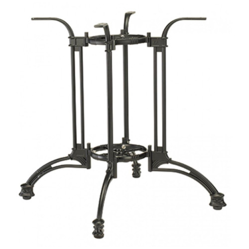 Commercial Aluminum 32 x 32 Indoor/Outdoor X-Style Table Base (Black Powder-Coated Finish)