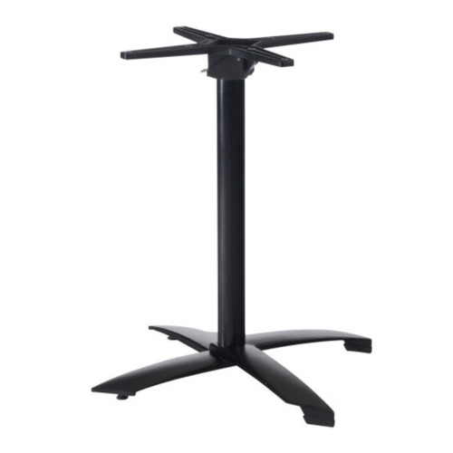 Commercial Aluminum 26 x 26 Indoor/Outdoor Folding Table Base (Black Finish)
