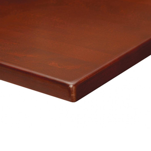 Solid Beech Wood Commercial Square/Rectangle Table Top Dark Mahogany (Multiple Sizes Available)