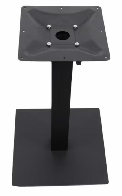 Palermo Steel Square Black Table Base with Umbrella Hole (18 x 18,  Available in Standard & Bar Height!)