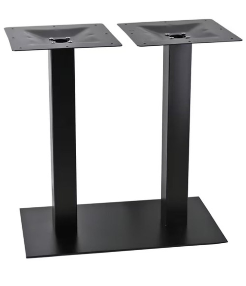 Palermo Steel Black Rectangular Table Base (16 x 28, Available in Standard & Bar Height!)