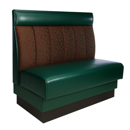 Six Channel Style Restaurant Booth with Headroll – Custom Options