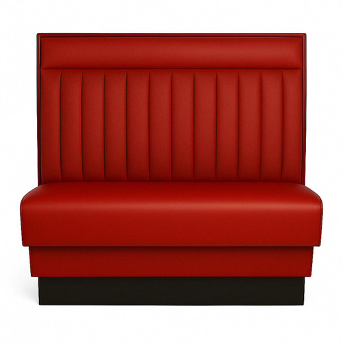 Twelve Channel Wood Panel Style Restaurant Booth with Headroll – Custom Options