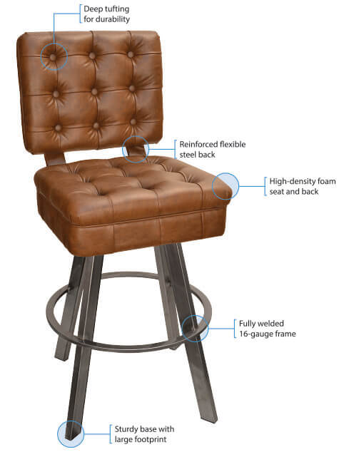 925 Bucket Bar Stool Features