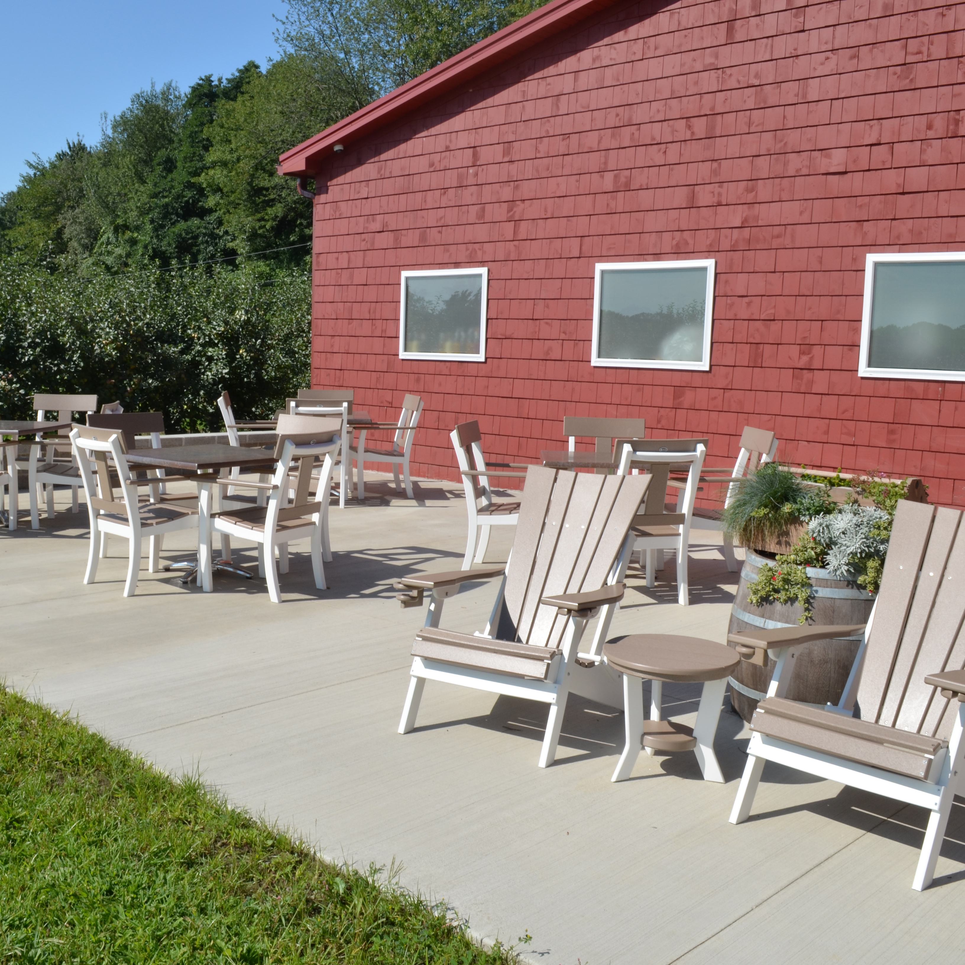 Outdoor tables and chairs