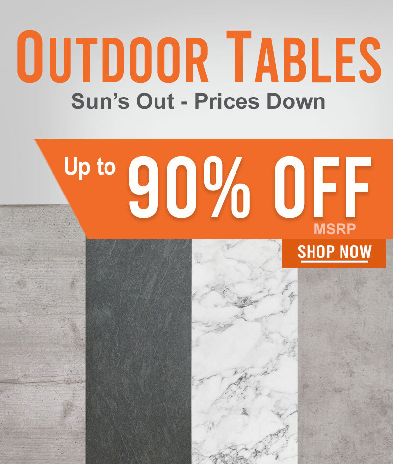 Outdoor Table Tops - 90% Off