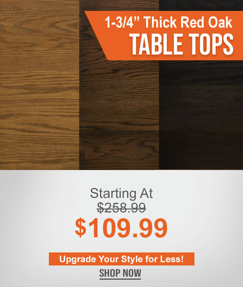 Red Oak Quick Ship Table Tops