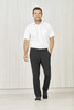Biz Care Mens Comfort Waist Flat Front Pant CL958ML