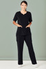 Biz Care Avery Womens Tailored Fit Round Neck Scrub Top CST942LS