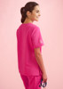 Biz Care Womens Pink V-Neck Scrub Top CST245LS