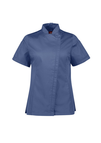 Biz Collection Womens Alfresco Short Sleeve Zip Chef Jacket CH330LS-Clearance
