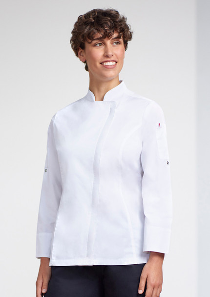 Biz Collection Womens Alfresco Long Sleeve Zip Chef Jacket CH330LL