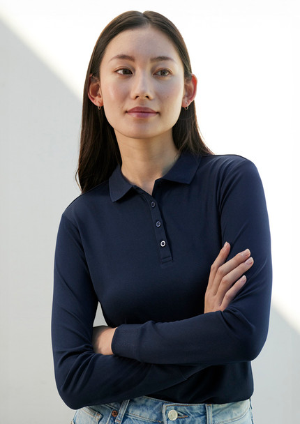 Biz Collection Action Womens Long Sleeve Polo P206LL