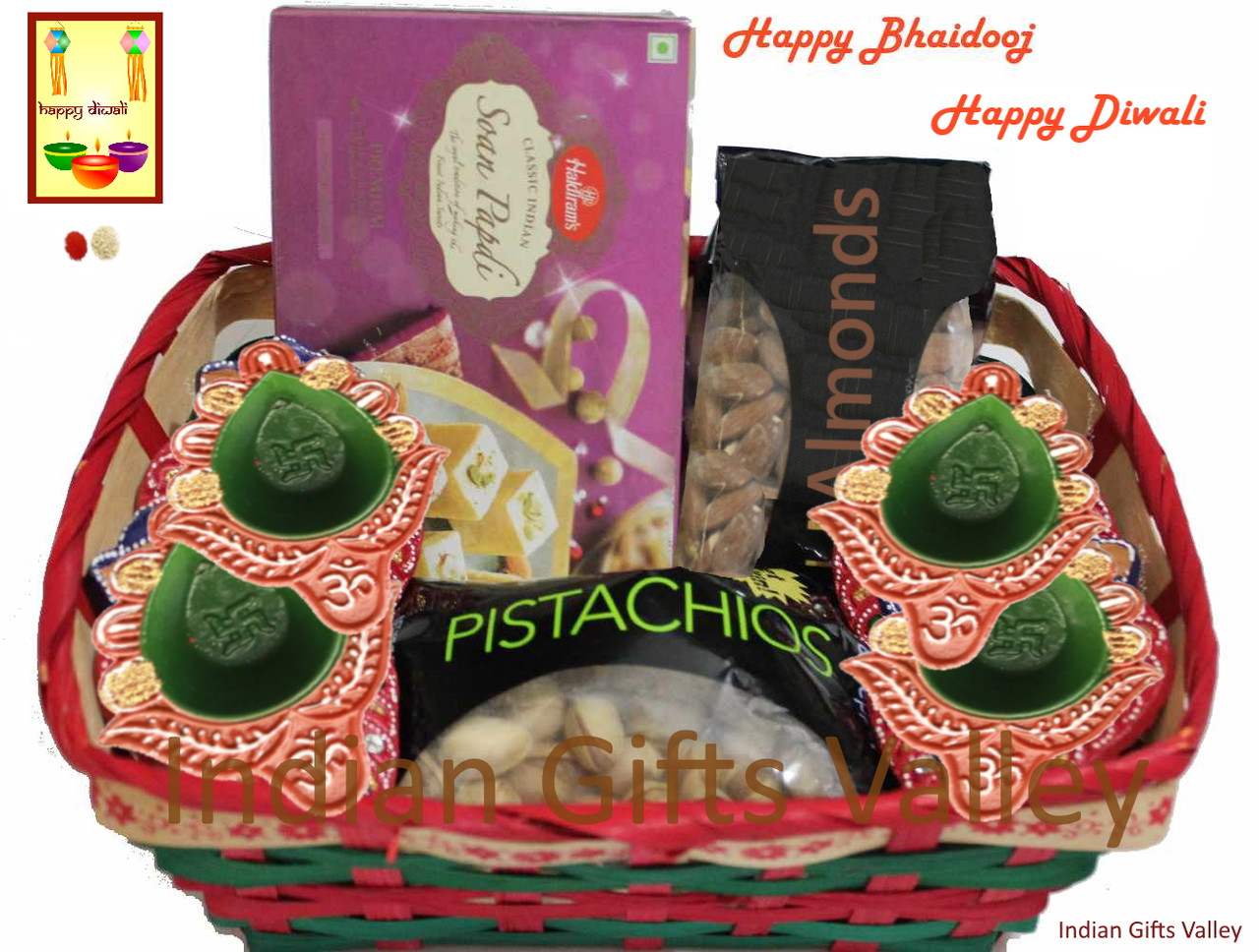 Sweet And Savoury Bhai Dooj Gift Basket: Gift/Send Bhaidooj Gifts Online  J11148984 |IGP.com