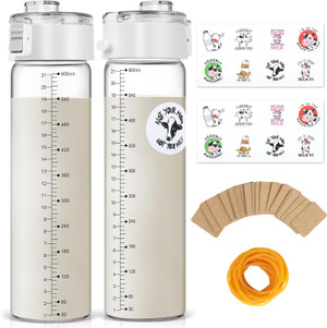 21OZ Glass Breast Milk Pitcher for Fridge Breastmilk Storage Container
