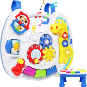 2-in-1 Toddler Activity Table & Crib Toy | Removable Legs & Attachable