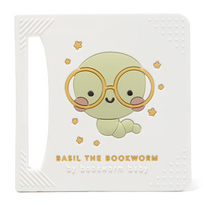 Basil The Bookworm Baby Teether - Premium BPA Free Silicone Teething T
