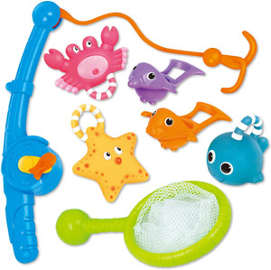 Bath Toy, Fishing Floating Bath Squirters Toy and Water Spoon with Org