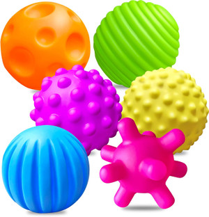 6 Pack Sensory Balls for Toddlers 1-3, Sensory Baby Toys 6-12 Months,