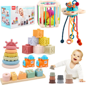 Premium Baby Toys for 6-18 Months, 8 in 1 Montessori Toys Set, Educati