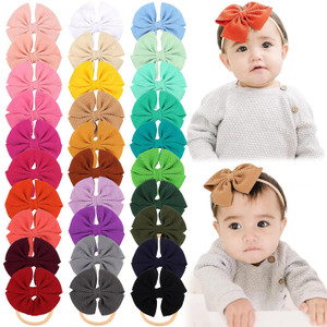 CLLOT Hairband, 30 PCS Baby Nylon Headbands Hairbands with 4.5 inch Ha