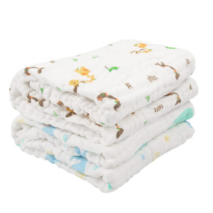 babygoal Baby Bath Towel 2 Pack, 100% Muslin Cotton Hooded Towel for N