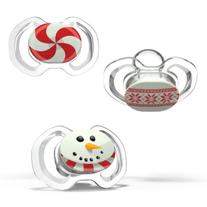 Smilo Baby Pacifier - 3 Pack of Slimline Pacifiers for Babies - Stage