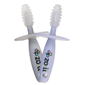 ZoLi Chubby Gummy teether | 2 Pack Baby Teething Relief - Lilac/Grey,