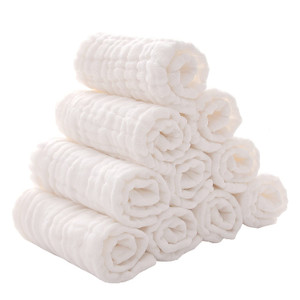 Baby Washcloths -6 Layer Soft Absorbent Face Towel - Natural Newborn W