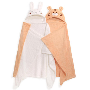 Hooded Toddler Bath Towels 0-5 Years, 2-Pack Absorbent Kids Hooded Bat