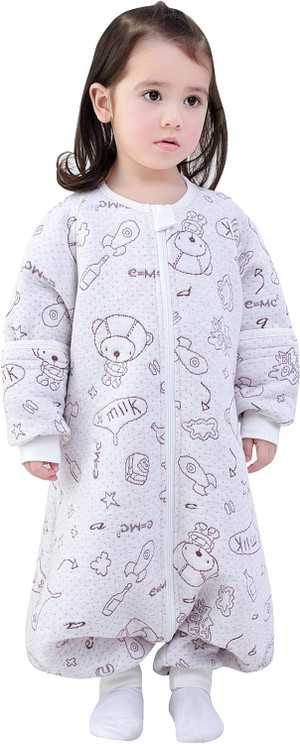 Happy Cherry Baby Wearable Blanket 100% Soft Cotton Cartoon Sleepsuit Warm Pajamas