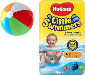 YDF Medium Little Swimmers Disposable Swim Diapers 11-Count Bonus Infl