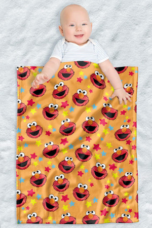 LOGOVISION Sesame Street lightweight baby blanket, 30"X40", Elmo Pattern Unisex for infants Girls & Boys